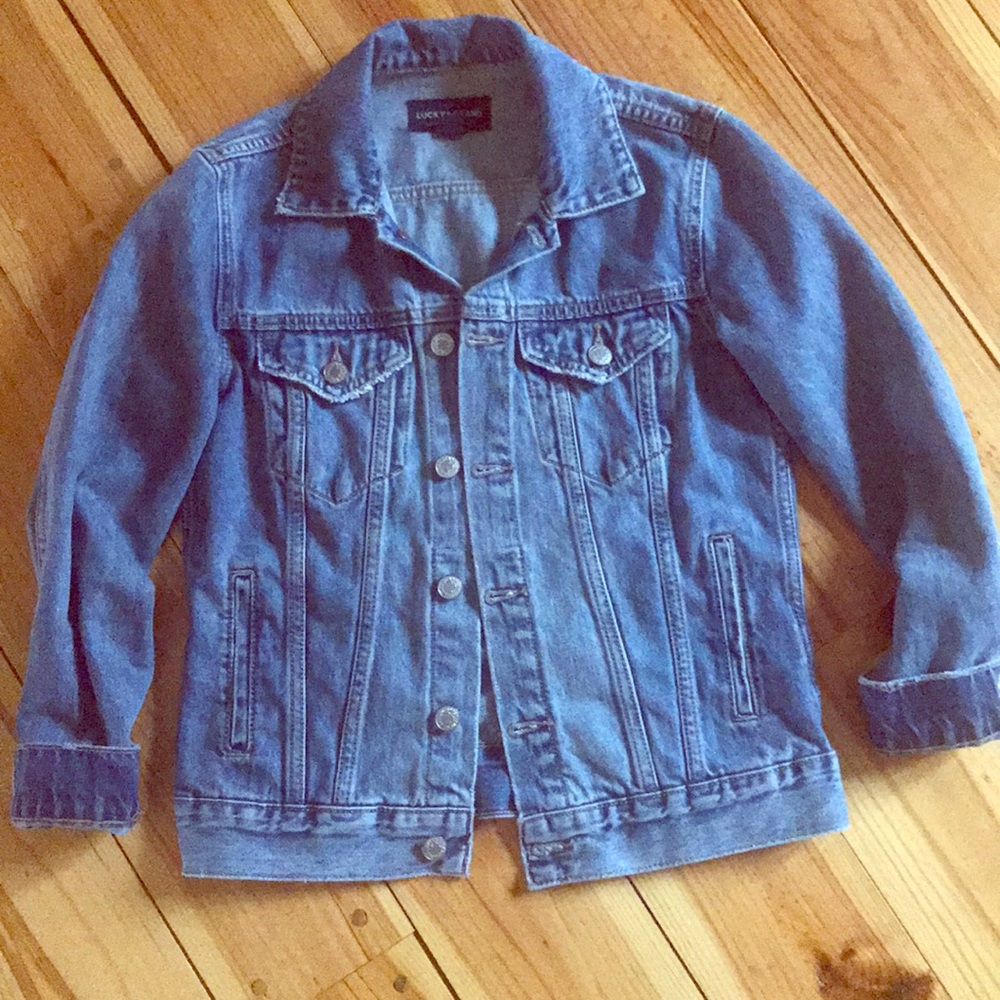 Slightly distressed lucky brand jean jacket